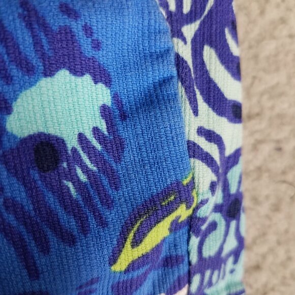 Lilly Pulitzer Callahan Short Women's 00 Chino Mini Floral Paisley Beach Purple - Picture 6 of 13